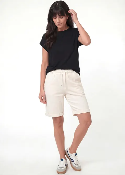 Sweatshirtshorts av ekologisk bomull, bonprix