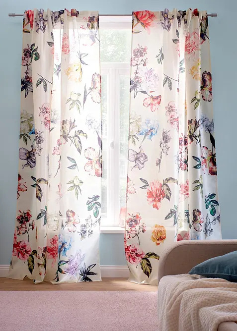 Blomm&ouml;nstrad gardinl&auml;ngd (1-pack), bonprix