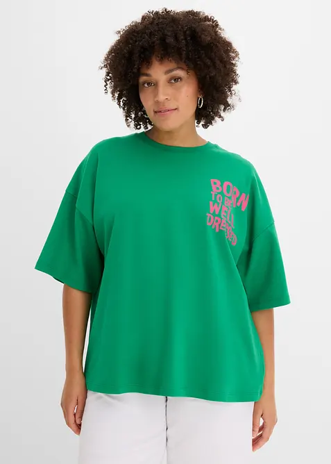 T-shirt i oversizemodell av ekologisk bomull, bonprix