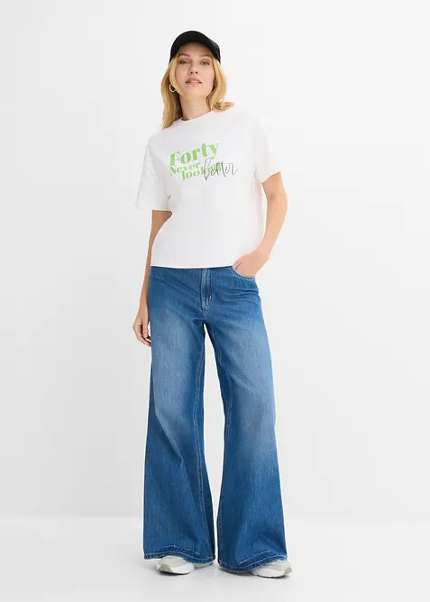 Vid T-shirt i ekologisk bomull, bonprix