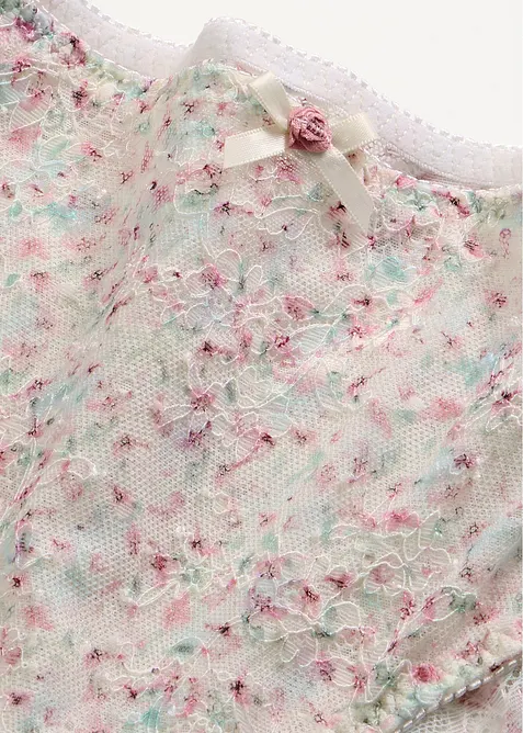 Maxitrosa med blomm&ouml;nster och spets, bonprix