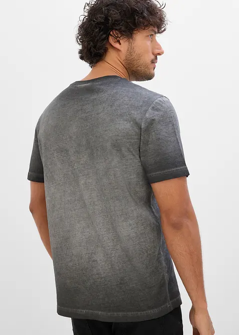 T-shirt i ekologisk bomull med tv&auml;ttad look, bonprix