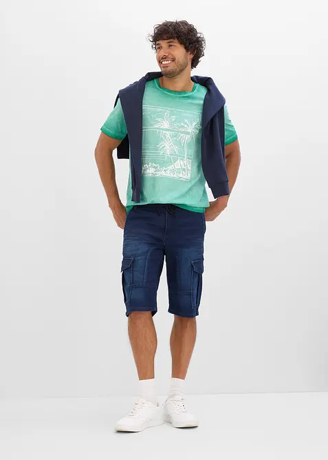 T-shirt med tv&auml;ttade effekter, av ekologisk bomull, bonprix
