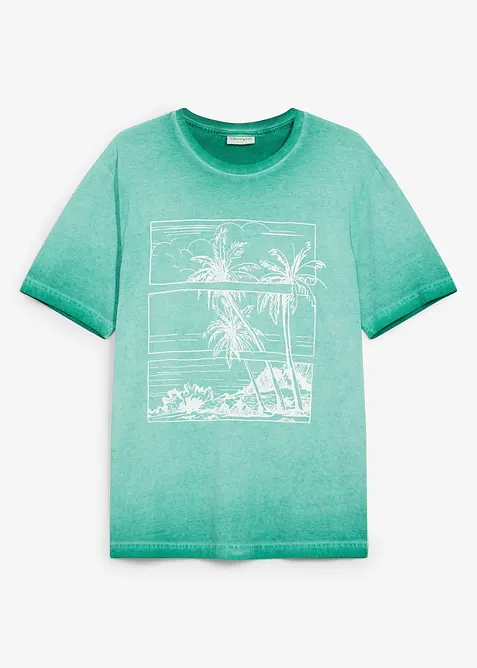 T-shirt med tv&auml;ttade effekter, av ekologisk bomull, bonprix