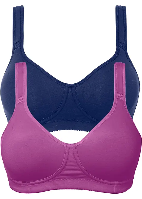 T-shirtbeh&aring; utan bygel med bomull (2-pack), bonprix
