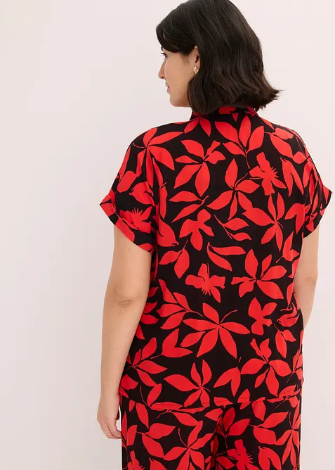 Blus i f&ouml;ljsam viskos, bonprix