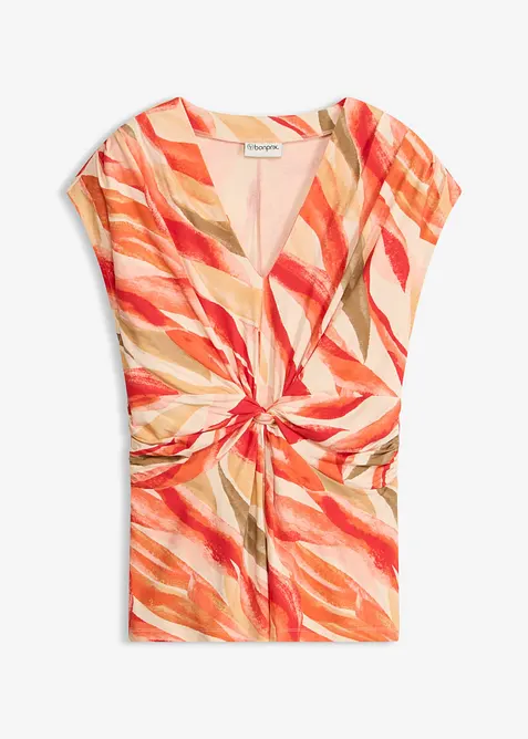 Topp med drapering i mjuk viskosmix, bonprix