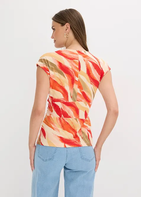 Topp med drapering i mjuk viskosmix, bonprix