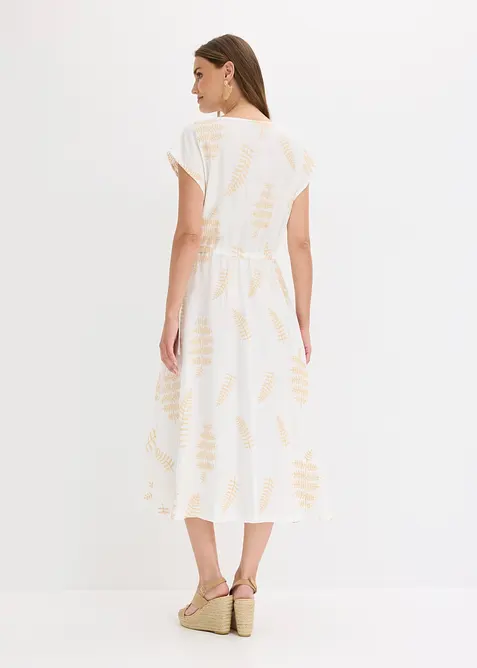 Mellanl&aring;ng kl&auml;nning med broderi, bonprix