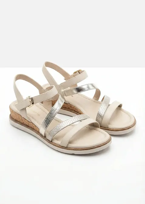 Kilsandalett fr&aring;n Tamaris i metallicstil, Tamaris