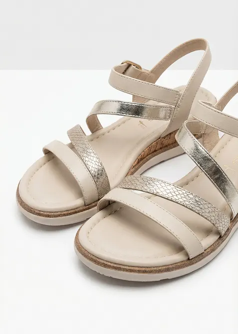 Kilsandalett fr&aring;n Tamaris i metallicstil, Tamaris