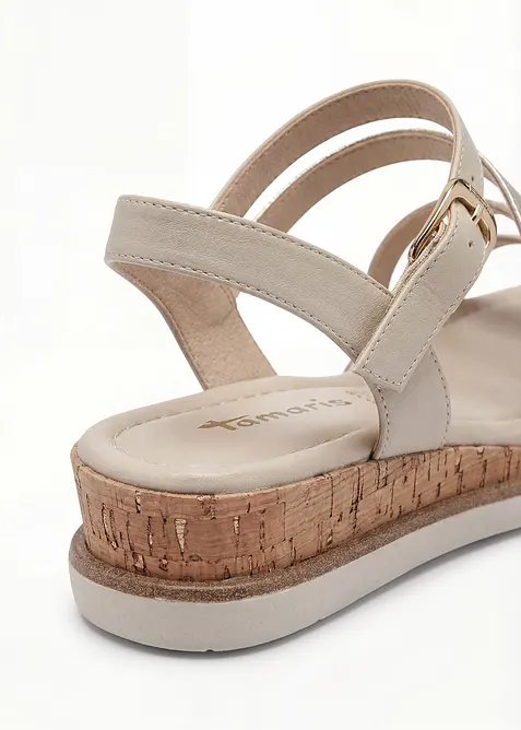 Kilsandalett fr&aring;n Tamaris i metallicstil, Tamaris