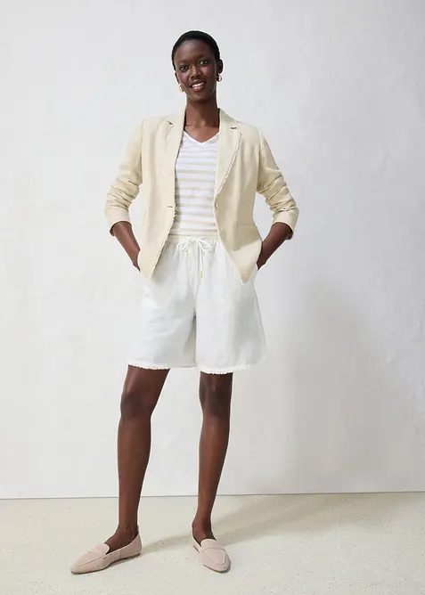 Shorts av rent linne, bonprix