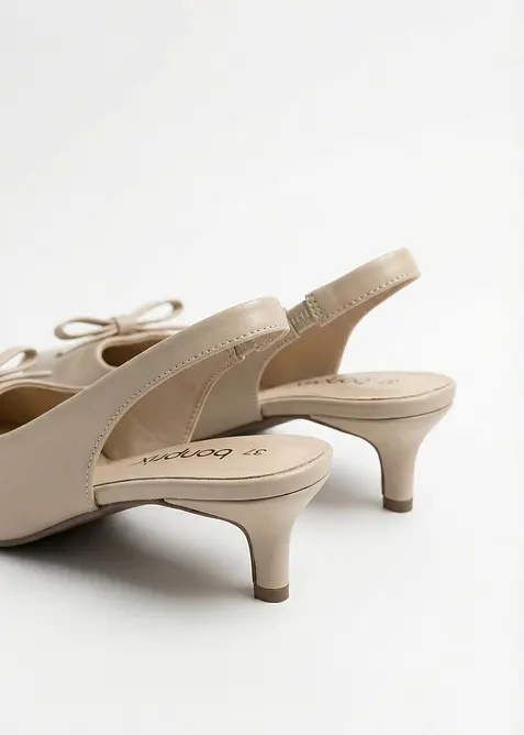 Pumps med slingback och rosett, bonprix