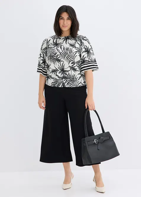 Kort&auml;rmad blus, bonprix