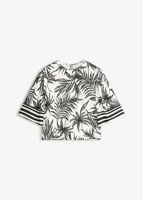 Kort&auml;rmad blus, bonprix