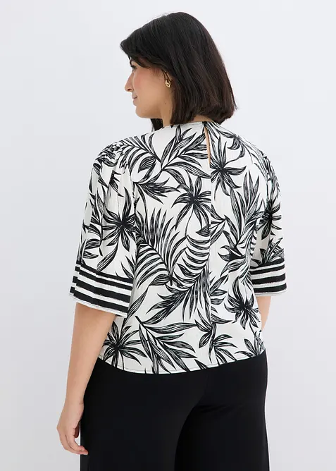Kort&auml;rmad blus, bonprix