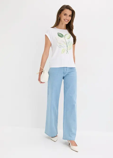 Topp i elastisk viskosmix, bonprix