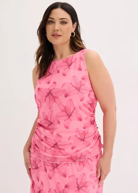 Jerseylinne i mjuk mesh, bonprix