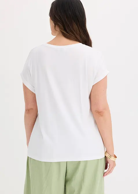 Topp i elastisk viskosmix, bonprix
