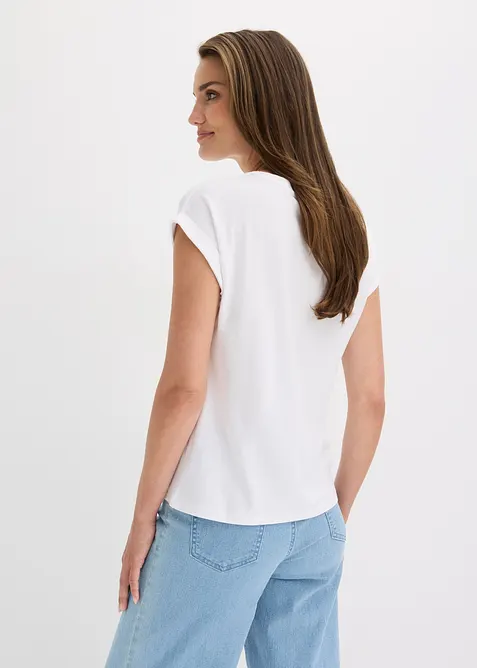 Topp i elastisk viskosmix, bonprix