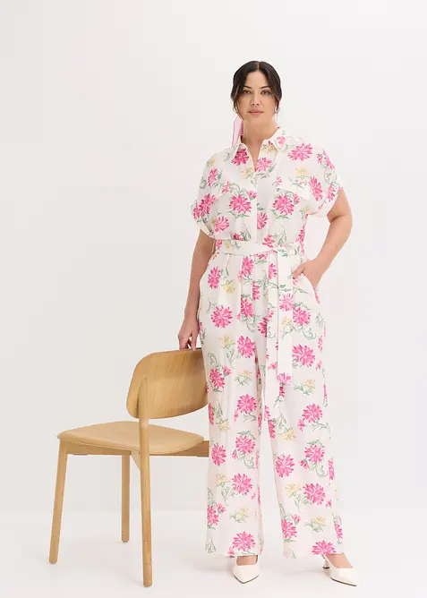 Jumpsuit i f&ouml;ljsam viskosmix, bonprix
