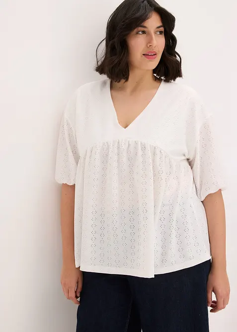 Tunika med broderi av h&ouml;g kvalitet, bonprix