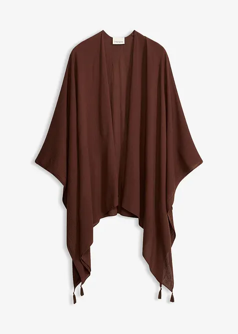 Tunn sommarponcho av viskos, bonprix