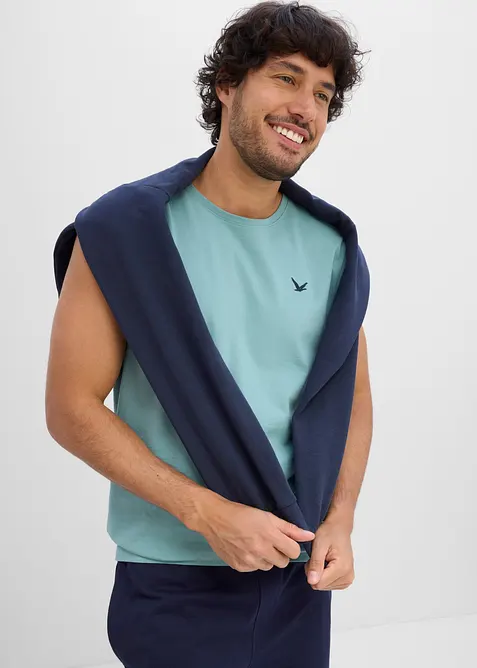 Linne med broderi, ekologisk bomull (2-pack), bonprix