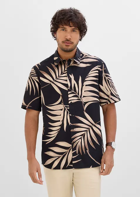 Kort&auml;rmad skjorta i ekologisk bomull, bonprix