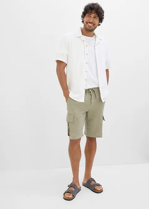 Shorts i luftig muslin, Regular Fit, bonprix