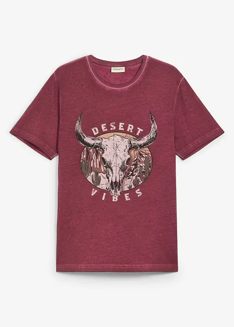 T-shirt med tv&auml;ttad look i ekologisk bomull, bonprix