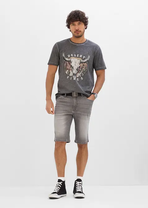 T-shirt med tv&auml;ttad look i ekologisk bomull, bonprix