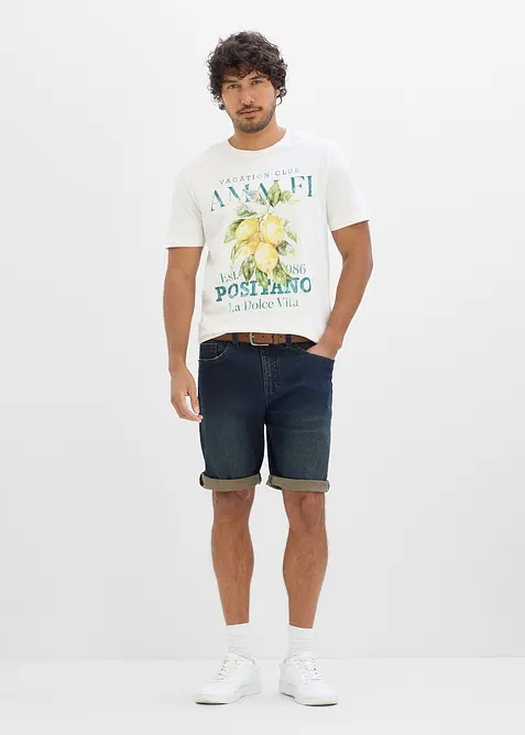 Jeansshorts med res&aring;rmidja, Relaxed Fit, bonprix