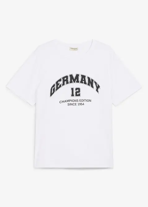 T-shirt av bomull med Germany-tryck, bonprix