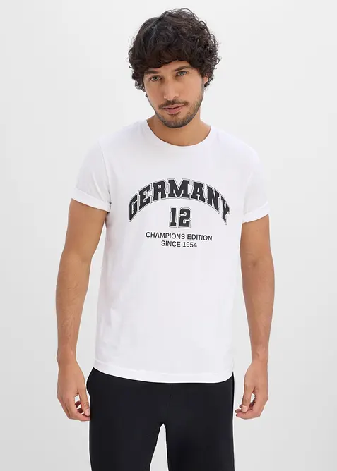 T-shirt av bomull med Germany-tryck, bonprix