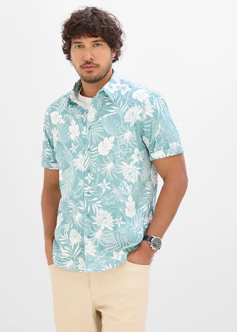 Kort&auml;rmad skjorta i ekologisk bomull, bonprix