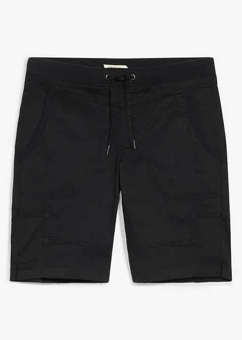 Stretchiga shorts med res&aring;rmidja, Regular Fit, bonprix