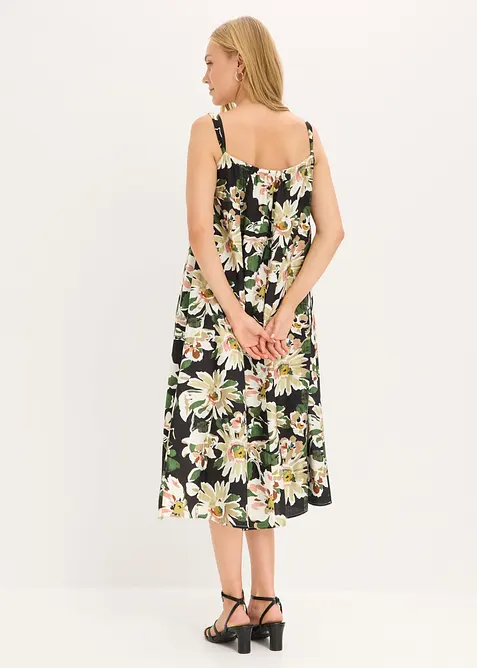 Mellanl&aring;ng kl&auml;nning i mjuk viskosmix, bonprix