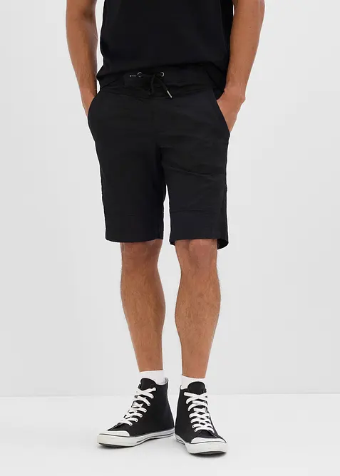 Stretchiga shorts med res&aring;rmidja, Regular Fit, bonprix