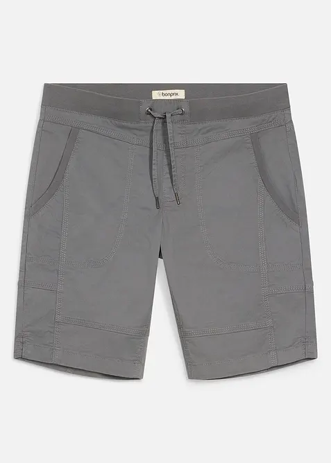 Stretchiga shorts med res&aring;rmidja, Regular Fit, bonprix