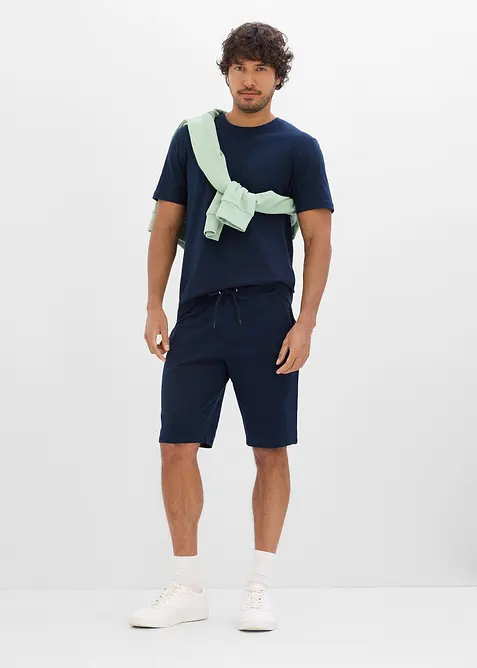 T-shirt, linne och 2  shorts i ekologisk bomull (4 delar), bonprix