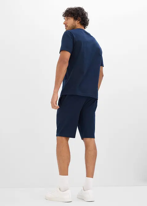 T-shirt, linne och 2  shorts i ekologisk bomull (4 delar), bonprix