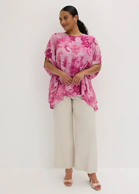 Flikig blus i lager p&aring; lager-stil, bonprix