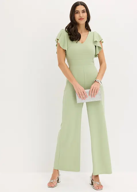 Jumpsuit i kr&auml;pp med struktur, bonprix