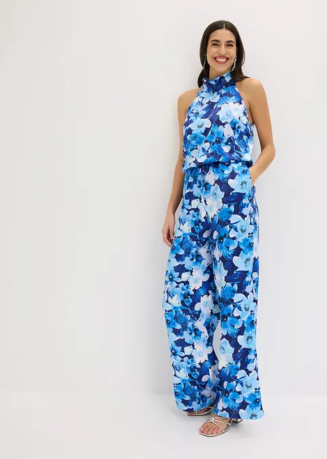 Jumpsuit i gl&auml;nsande satin, bonprix