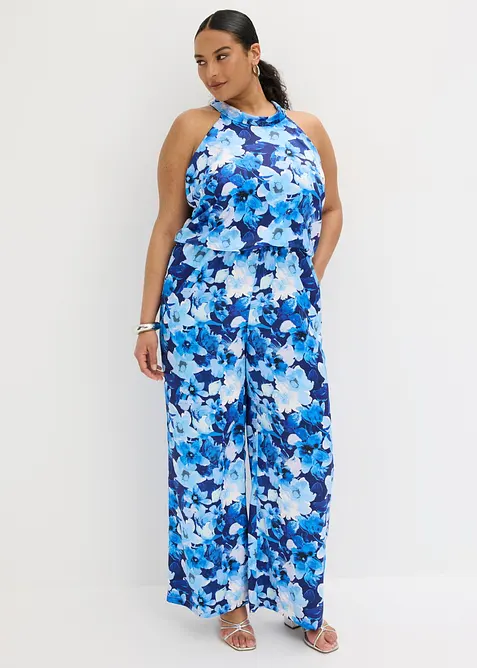 Jumpsuit i gl&auml;nsande satin, bonprix