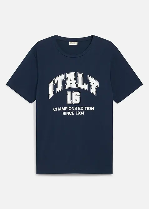 T-shirt i bomull med Italien-tryck, bonprix