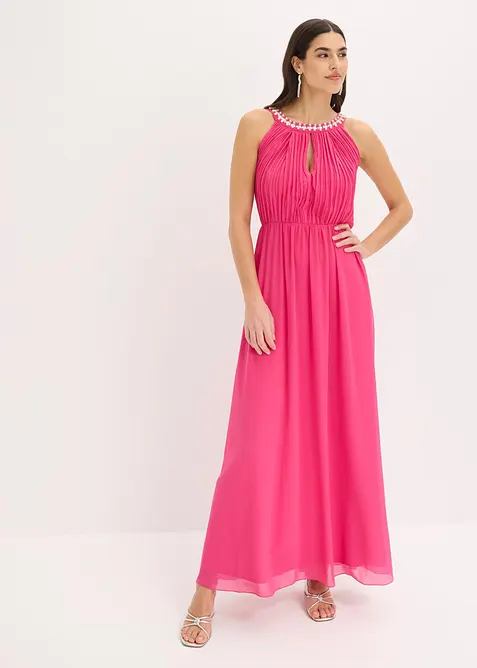 Maxikl&auml;nning i fintr&aring;dig chiffong med drapering, bonprix