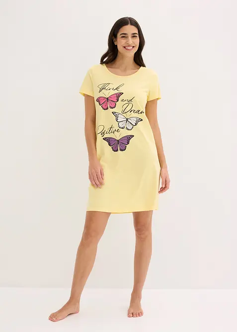 Kort nattlinne i ekologisk bomull, bonprix